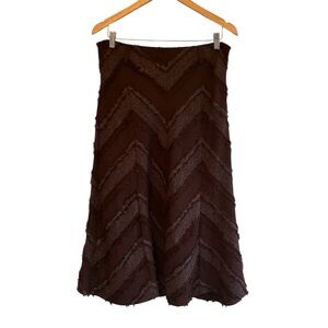 Cotton Blend Y2K Midi Skirt‎